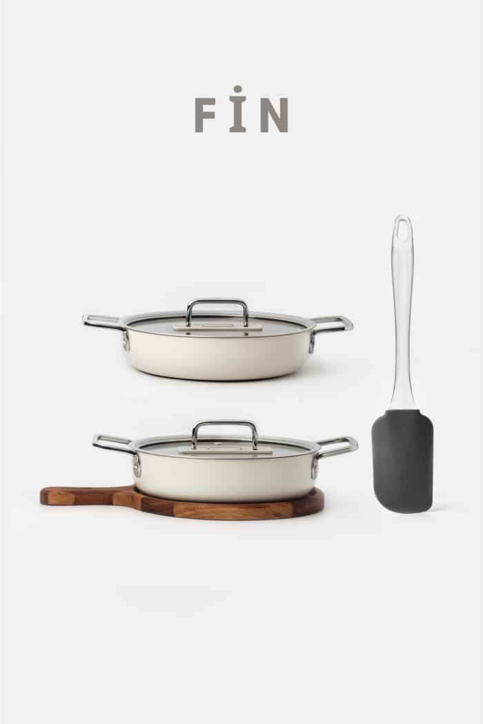 Fin 5 Parça Diamond Sahan Seti Krem